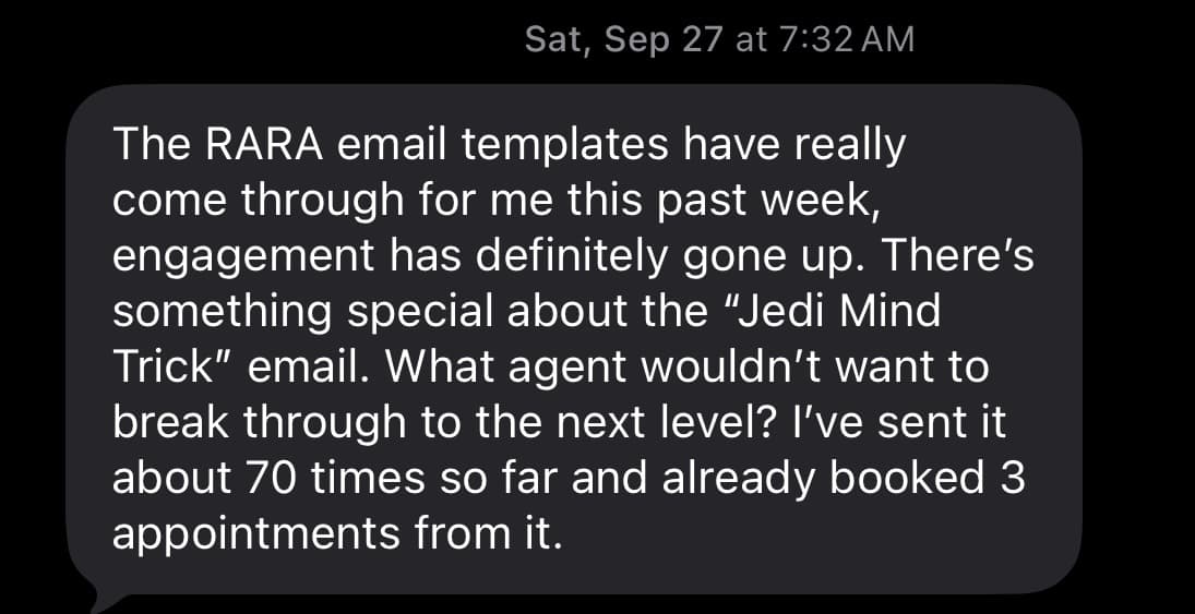 Customer testimonial