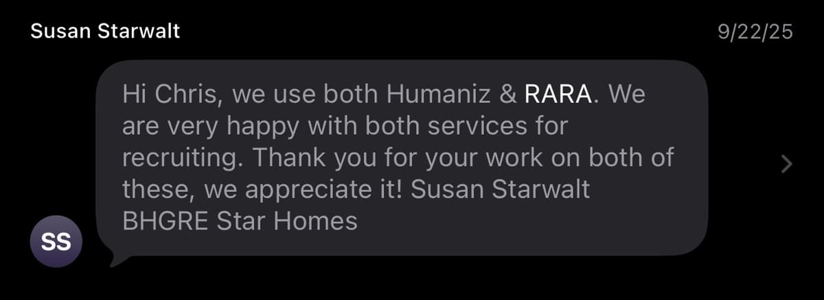 Customer testimonial